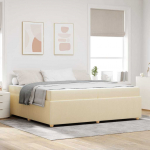 Voodiraam madratsiga cream 200 x 200 cm kangas
