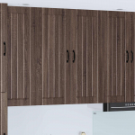 Seinakapp k&ouml;&ouml;ki uksega pruun tamme 80 x 31 x 100 cm tehispuit