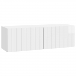 Rippuv TV kapp K&otilde;rgl&auml;ikega valge 98 x 31 x 30 cm Tehispuit
