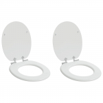 Pehme sulgumise tualettruumi istmed 2 tk valge 44 x 38 cm