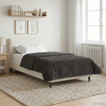 Talve tek Antratsiit 155 x 220 cm Mikrokiud ja Teddy villa