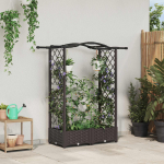 T&otilde;stetud Padi Kase ja Katusega Pruun 124 x 40 x 125 cm PP