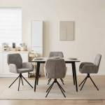 P&ouml;&ouml;rlevad Toiduainete Toolid 4 pcs Kunstsuede nahk Helehall