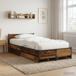 Peatsiga voodiraam sahtliga Vana puit 80 x 200 cm Tehispuit