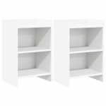 &Ouml;&ouml;kapid 2 pcs Valge 40 x 30 x 60 cm Tehispuit
