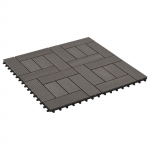 Terrassiplaat 22 pcs Tume pruun 30 x 30 cm Puitplastik