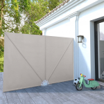 Kokkupandav terrassi k&uuml;lgmarkiis kreemjashall 300 x 200 cm