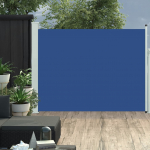 Lahtit&otilde;mmatav terrassi k&uuml;lgsein, 140 x 500 cm, sinine
