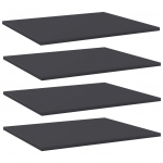 Riiuliplaadid 4 tk, hall, 60x50x1,5 cm, puitlaastplaat