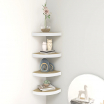 Nurgariiulid 4 tk, tamm ja valge, 25 x 25 x 3,8 mdf
