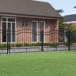 Aiav&auml;rav terava tipuga, must, 406x173 cm, pulberv&auml;rvitud teras