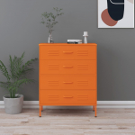 Kummut, oranž, 80 x 35 x 101,5 cm, teras