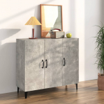 Puhvetkapp, betoonhall, 90 x 34 x 80 cm, tehispuit