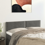Voodipeatsid, tumehall, 144x5x78/88 cm, samet