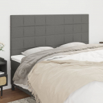 Voodipeatsid 4 tk, tumehall, 80x5x78/88 cm, kangas