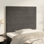 Voodipeatsid 2 tk, tumehall, 90x5x78/88 cm, samet