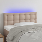 LED-voodipeats cappuccino 80x5x78/88 cm kunstnahk