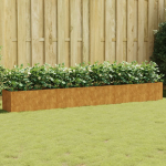 Taimekast, 360 x 40 x 40 cm, corten-teras