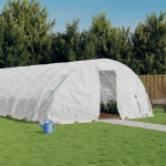 Kasvuhoone terasraamiga, valge, 50 m&sup2;, 10x5x2,3 m