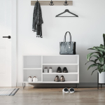 Jalatsikapp, k&otilde;rgl&auml;ikega valge, 102x36x60 cm, tehispuit