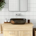 Valamu t&ouml;&ouml;pinnale, must, ristk&uuml;lik, keraamiline