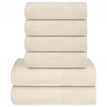 6-osaline r&auml;tikute komplekt, kreemjas, 360 gsm 100% puuvill