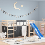 Kardinad k&otilde;rgele voodile, valge ja must, pol&uuml;ester