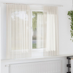 Voile kardinad varrastaskutega 2 tk kreemjad