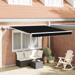 K&auml;sitsi sisset&otilde;mmatav varikatus led must 300x250 cm, varikatus vahetuskangas 3x2.5 m raam must
