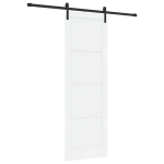 Libisev uks riistvarakomplektiga valge 78x232 cm tahke puu m&auml;nd
