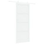 Libisev uks koos tarvikute komplektiga valge 93x232 cm tugev puit m&auml;nd