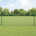 Keermestatud traadi aed koos 11 u-postiga roheline 0.8x25 m teras