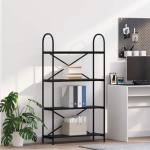 Raamatukapp Must tamm 80 x 30 x 146 cm Tehispuit