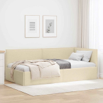 Nurga voodiraam peatsiga cream 90 x 190 cm kangas