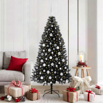 J&otilde;ulupuu koos 300 led-iga koos alusega must 180 cm pvc