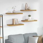 Seinariiul hoiulaekaga 4 tk Beež 50 x 23 x 4 cm Tehispuit