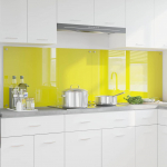 K&ouml;gi splashback 2 tk kollane 100 x 60 cm karastatud klaas