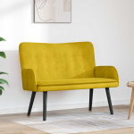 Kaks kohtaline diivan Kollane 115 x 61 x 87 cm Samet