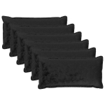 Diivanipadi 6 tk HOUTEN must 40 x 80 cm flanell