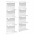 Seinariiul 2 pcs Valge 30 x 15 x 100 cm Tehispuit