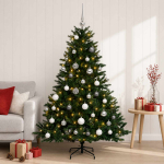 Kunstkuusk koos j&otilde;ulukuuliga 120 cm 150 LED-i Soe valge