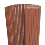 Kahepoolne piirdeaed, pvc 90 x 300 cm, pruun