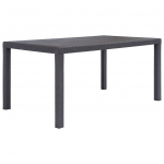Aialaud 150 x 90 x 72 cm rotangi v&auml;limusega plast, pruun