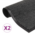 Uksematid 2 tk, kandiline, 60 x 90 cm, antratsiithall