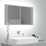 LED-peeglikapp betoonhall 80 x 12 x 45 cm, akr&uuml;&uuml;l