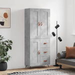 K&otilde;rge kapp, betoonhall, 69,5 x 34 x 180 cm,tehispuit