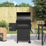 Korstnaga pelletgrill, must, 104 cm, raud