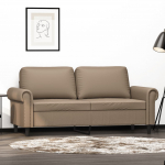 Kahekohaline diivan, cappuccino, 140 cm, kunstnahk