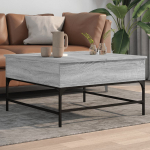 Diivanilaud, hall sonoma tamm, 80x80x45cm, tehispuit ja metall