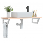 Seinale kinnitatav valamuriiul, teras ja tammepuit